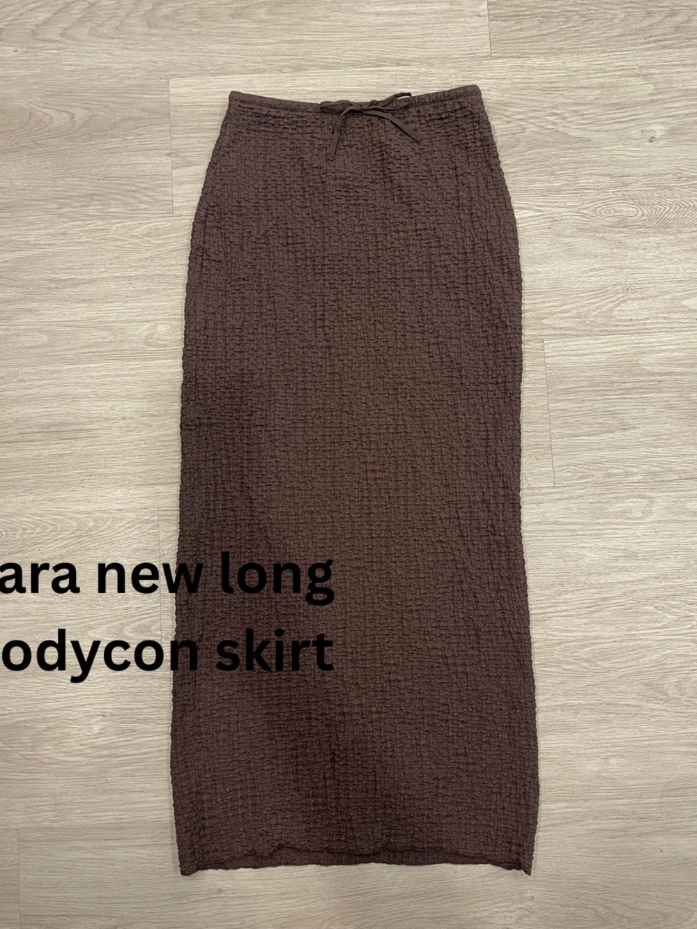 Zara Chocolate Brown Midi Bodycon Skirt